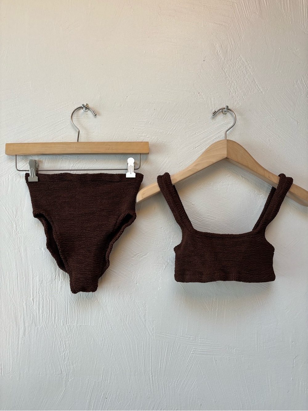 Hunza G Patricia - Chocolate Brown Crinkle Bikini